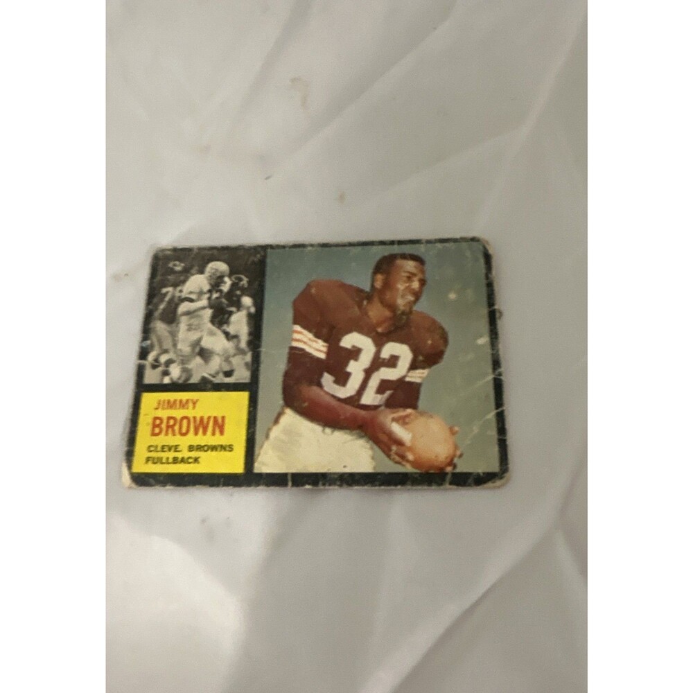 1962 Topps #28 Jim Brown Cleveland Browns FB HOF Vintage Football Card
